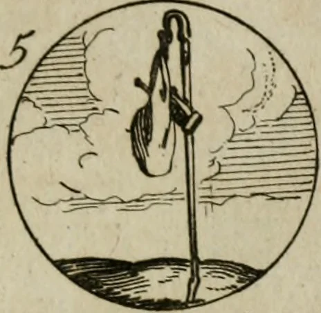 An illustration from Recueil d'emblêmes, devises, medailles, et figures hieroglyphiques, au nombre de plus de douze cent, avec leurs explications : accompagné de plus de deux mille chiffres fleuronnez simples, doubles & triples : d'une manière nouvelle & fort curieuse pour tous les noms imaginables : avec les tenants, supports, & cimiers servans aux ornemens des armes : cet ouvrage qui est enrichy de deux cens cinquante planches en taille-douce, est très-utile aux graveurs, peintres, sculpteurs, orfevres, brodeurs, serruriers, & à tous ceux qui travaillent au dessein, 1724, leaf 90
