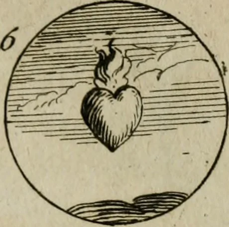 An illustration from Recueil d'emblêmes, devises, medailles, et figures hieroglyphiques, au nombre de plus de douze cent, avec leurs explications : accompagné de plus de deux mille chiffres fleuronnez simples, doubles & triples : d'une manière nouvelle & fort curieuse pour tous les noms imaginables : avec les tenants, supports, & cimiers servans aux ornemens des armes : cet ouvrage qui est enrichy de deux cens cinquante planches en taille-douce, est très-utile aux graveurs, peintres, sculpteurs, orfevres, brodeurs, serruriers, & à tous ceux qui travaillent au dessein, 1724, leaf 90