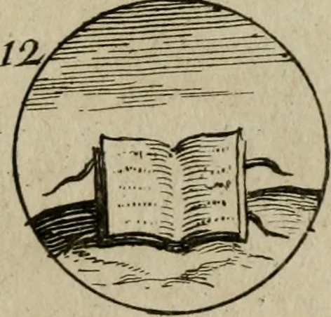 An illustration from Recueil d'emblêmes, devises, medailles, et figures hieroglyphiques, au nombre de plus de douze cent, avec leurs explications : accompagné de plus de deux mille chiffres fleuronnez simples, doubles & triples : d'une manière nouvelle & fort curieuse pour tous les noms imaginables : avec les tenants, supports, & cimiers servans aux ornemens des armes : cet ouvrage qui est enrichy de deux cens cinquante planches en taille-douce, est très-utile aux graveurs, peintres, sculpteurs, orfevres, brodeurs, serruriers, & à tous ceux qui travaillent au dessein, 1724, leaf 90