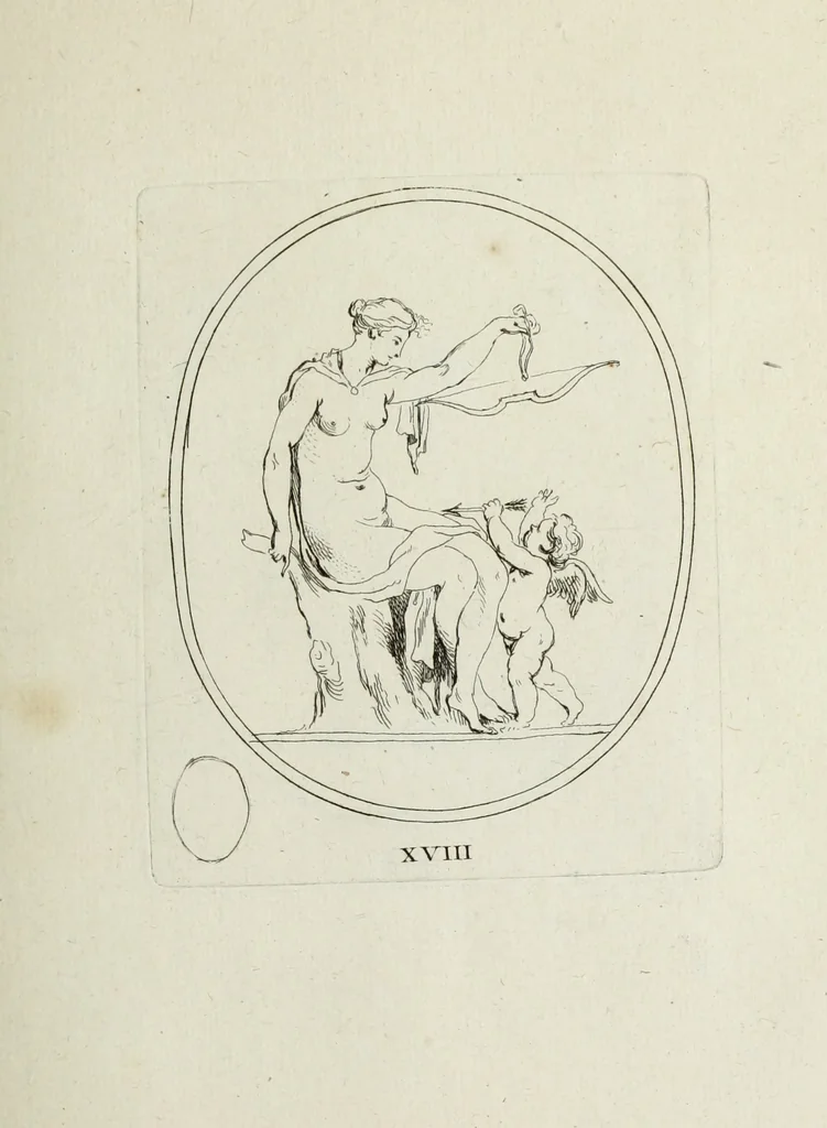 An illustration from Recueil de pierres gravees antiques, 1732, leaf 100