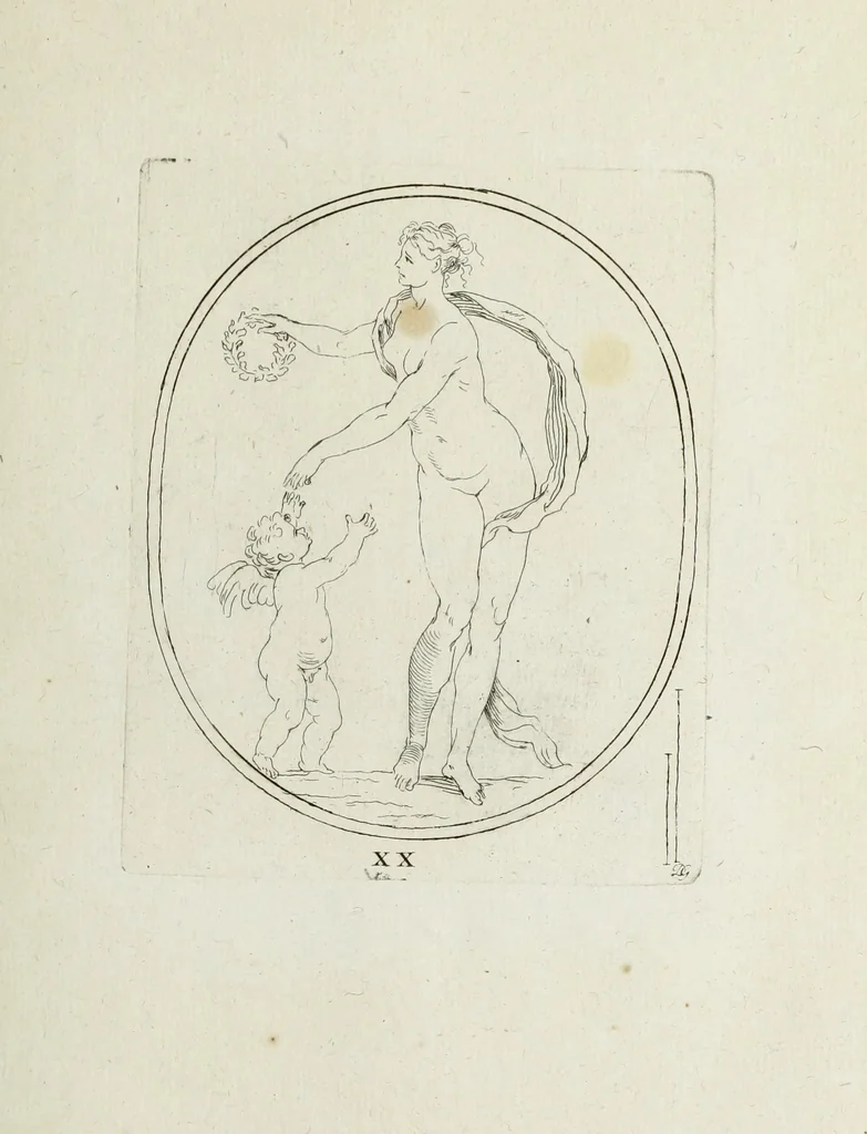An illustration from Recueil de pierres gravees antiques, 1732, leaf 104