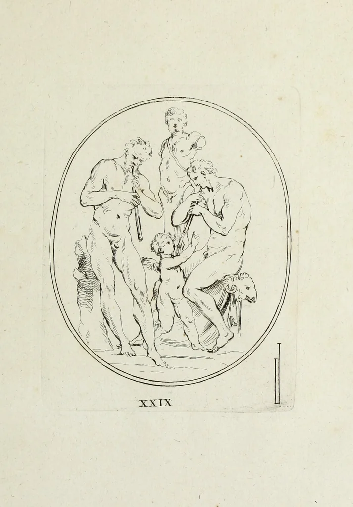 An illustration from Recueil de pierres gravees antiques, 1732, leaf 122