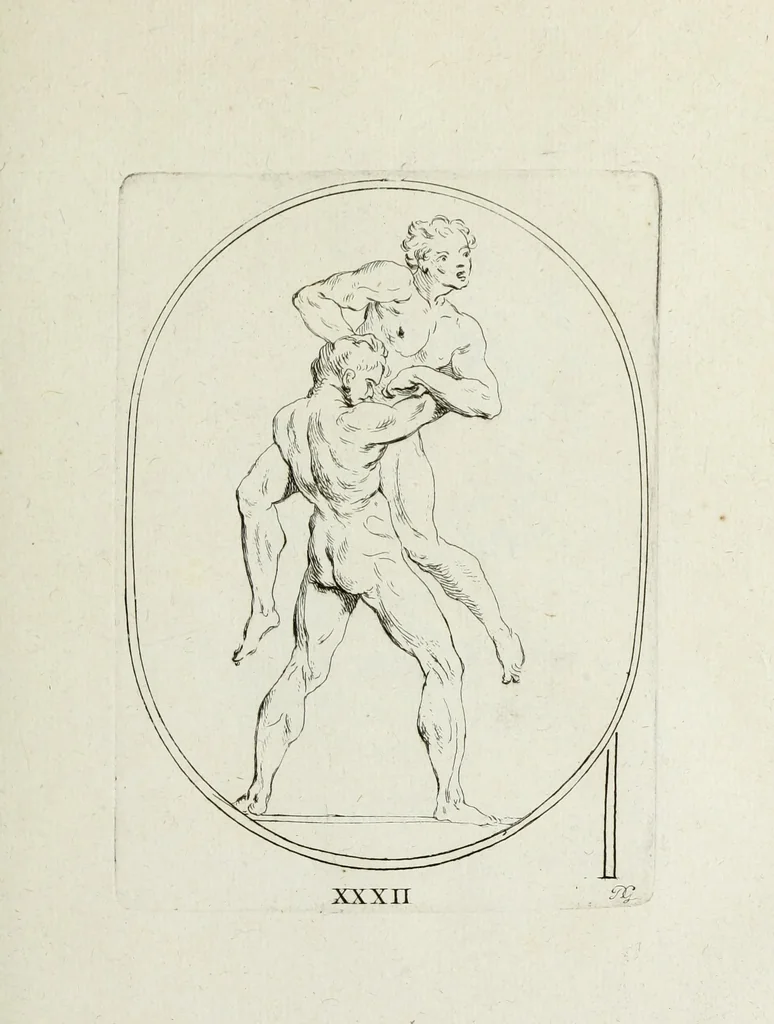 An illustration from Recueil de pierres gravees antiques, 1732, leaf 130
