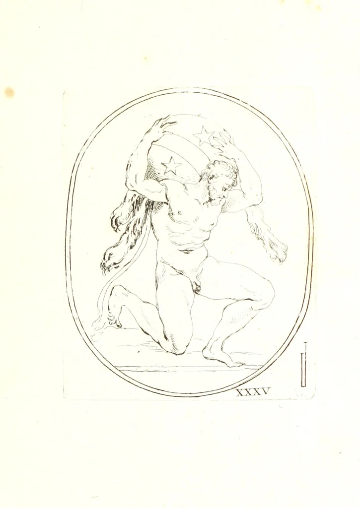 An illustration from Recueil de pierres gravees antiques, 1732, leaf 136