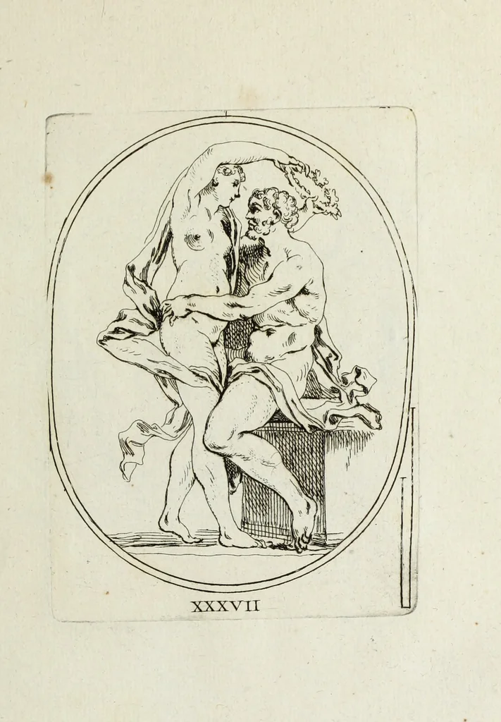 An illustration from Recueil de pierres gravees antiques, 1732, leaf 140