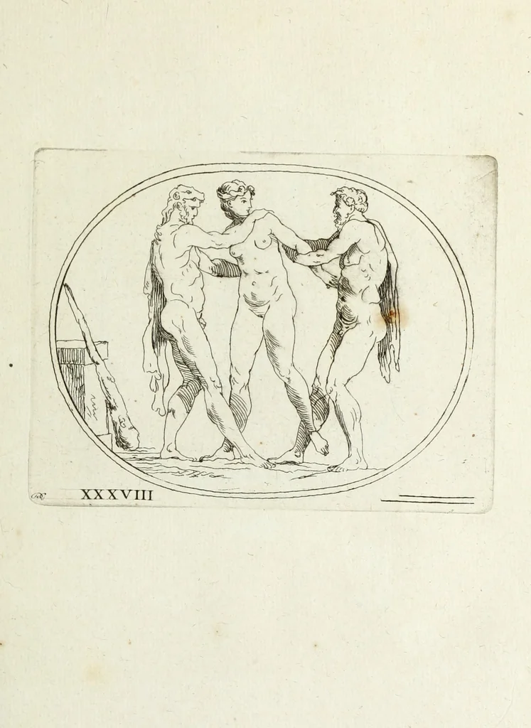 An illustration from Recueil de pierres gravees antiques, 1732, leaf 142