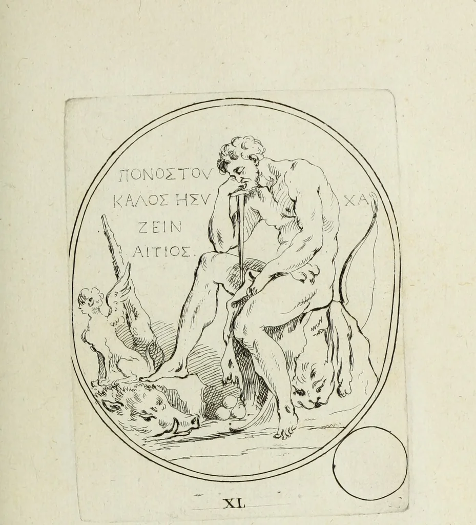 An illustration from Recueil de pierres gravees antiques, 1732, leaf 146