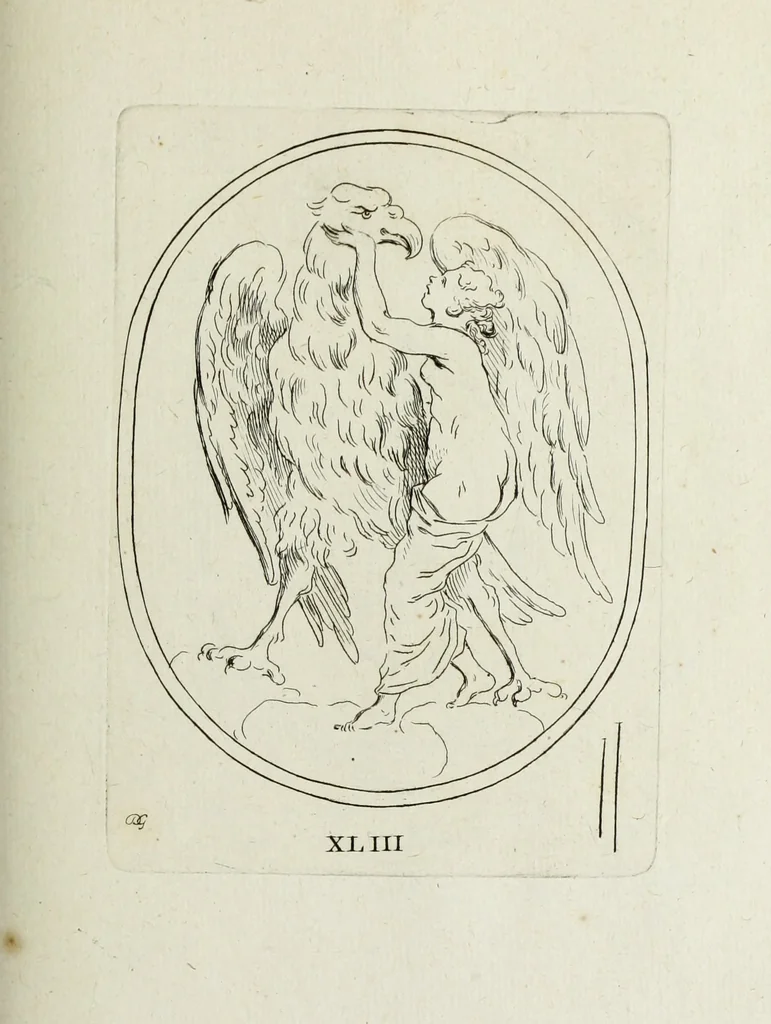 An illustration from Recueil de pierres gravees antiques, 1732, leaf 152