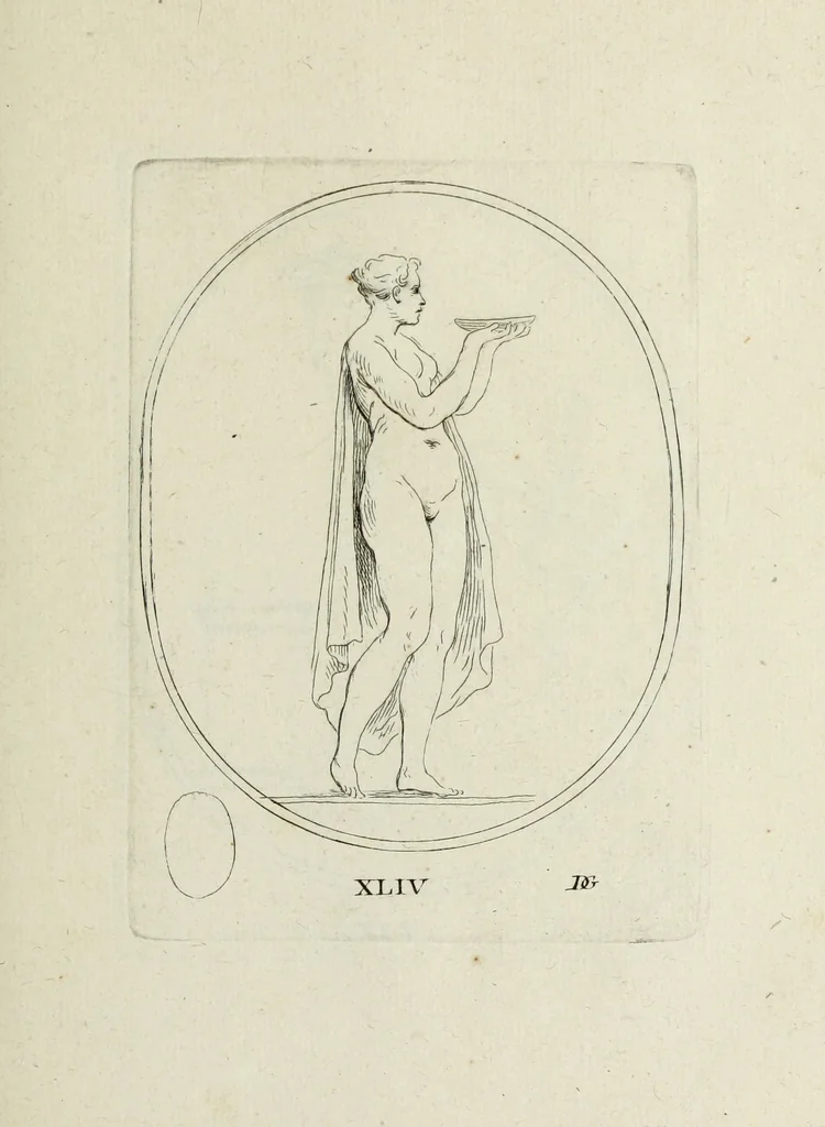 An illustration from Recueil de pierres gravees antiques, 1732, leaf 154