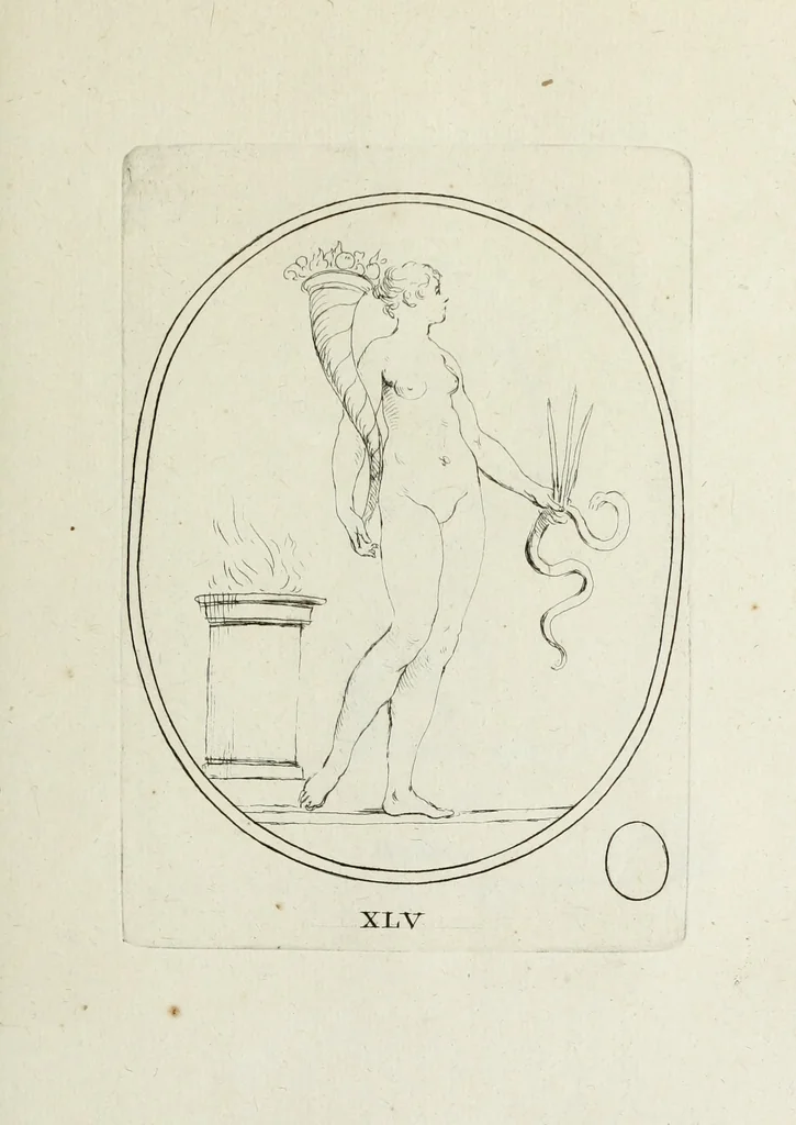 An illustration from Recueil de pierres gravees antiques, 1732, leaf 156