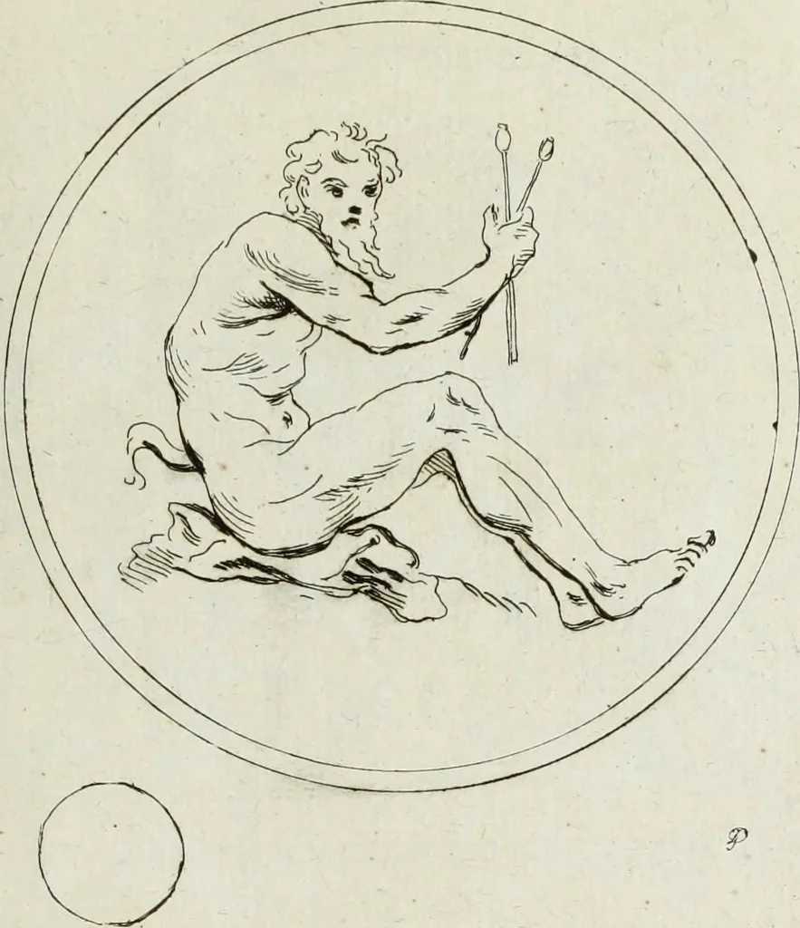 An illustration from Recueil de pierres gravees antiques, 1732, leaf 164