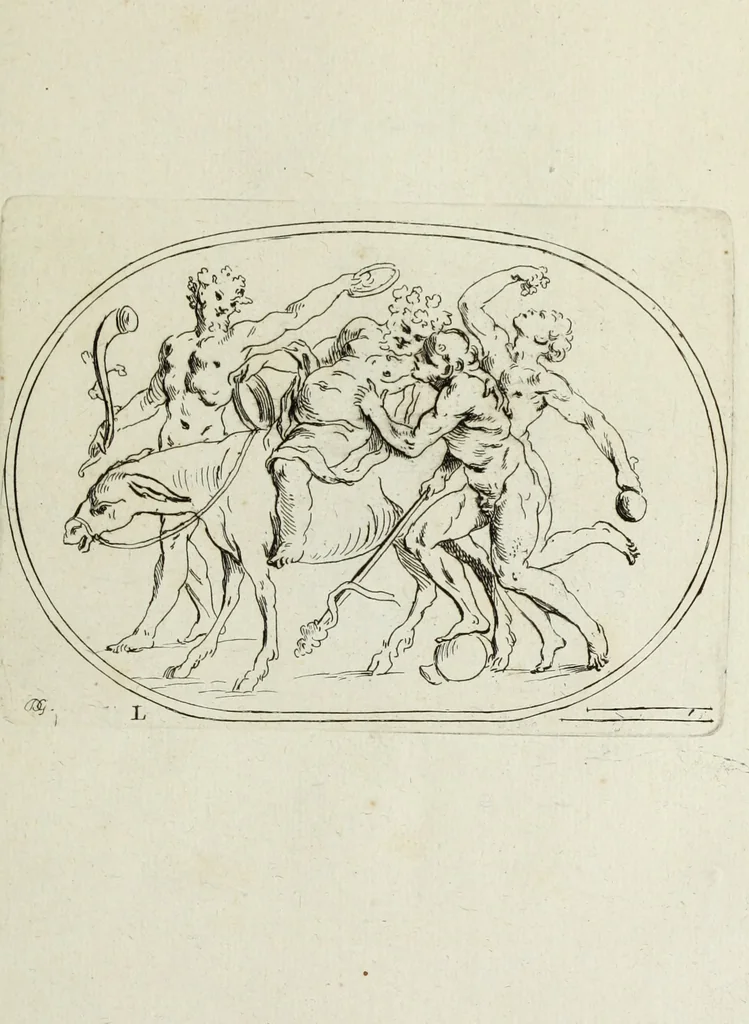 An illustration from Recueil de pierres gravees antiques, 1732, leaf 166