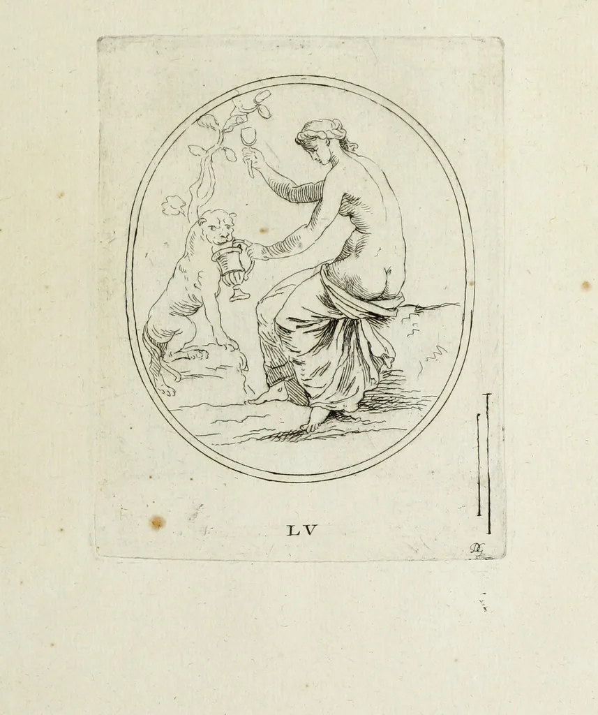 An illustration from Recueil de pierres gravees antiques, 1732, leaf 176