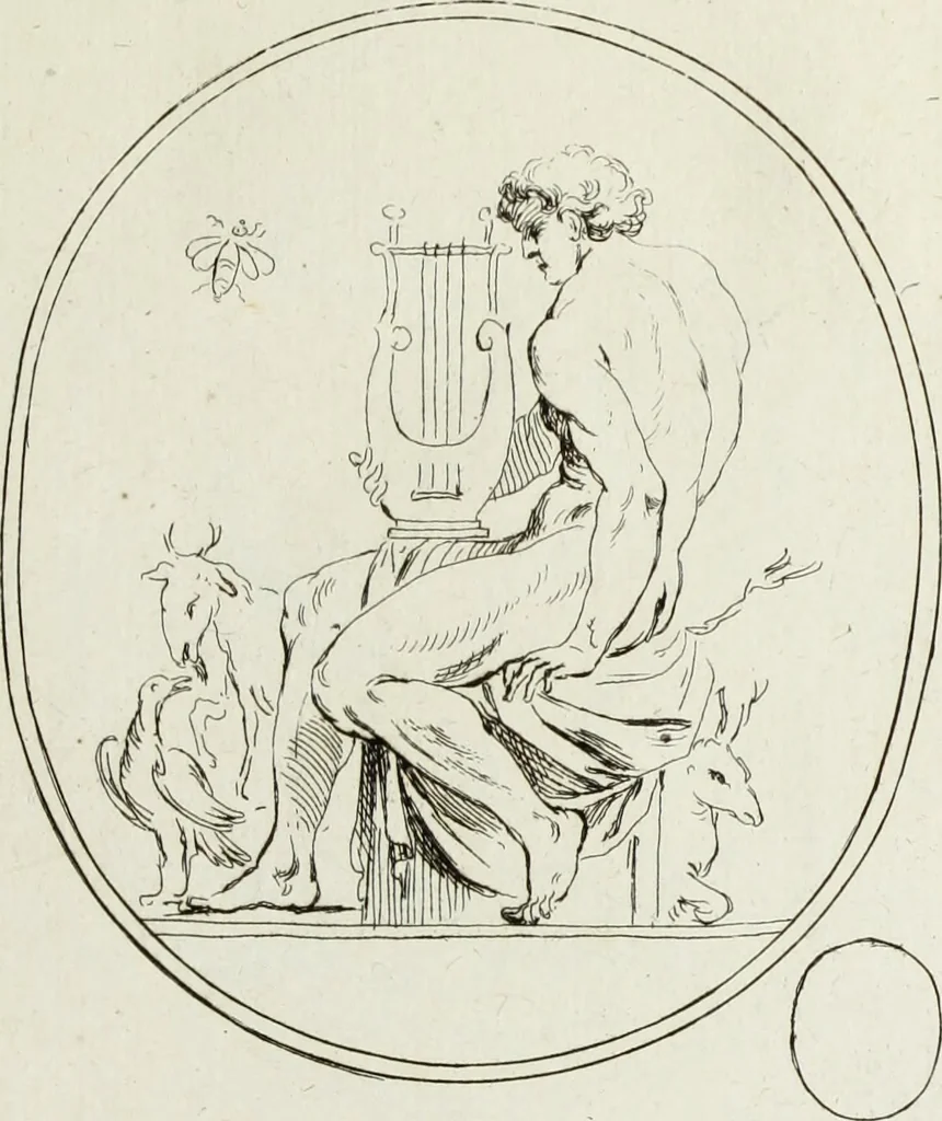 An illustration from Recueil de pierres gravees antiques, 1732, leaf 196