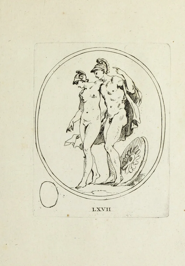 An illustration from Recueil de pierres gravees antiques, 1732, leaf 200