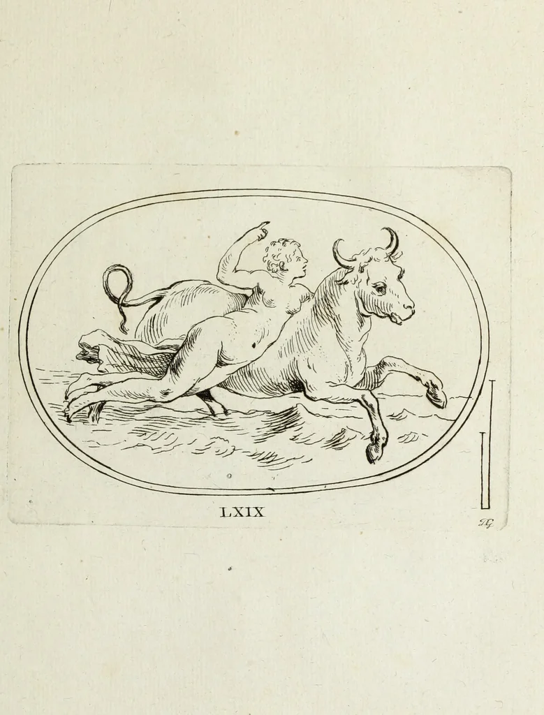 An illustration from Recueil de pierres gravees antiques, 1732, leaf 204