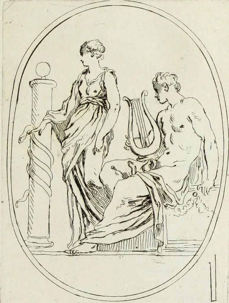An illustration from Recueil de pierres gravees antiques, 1732, leaf 216