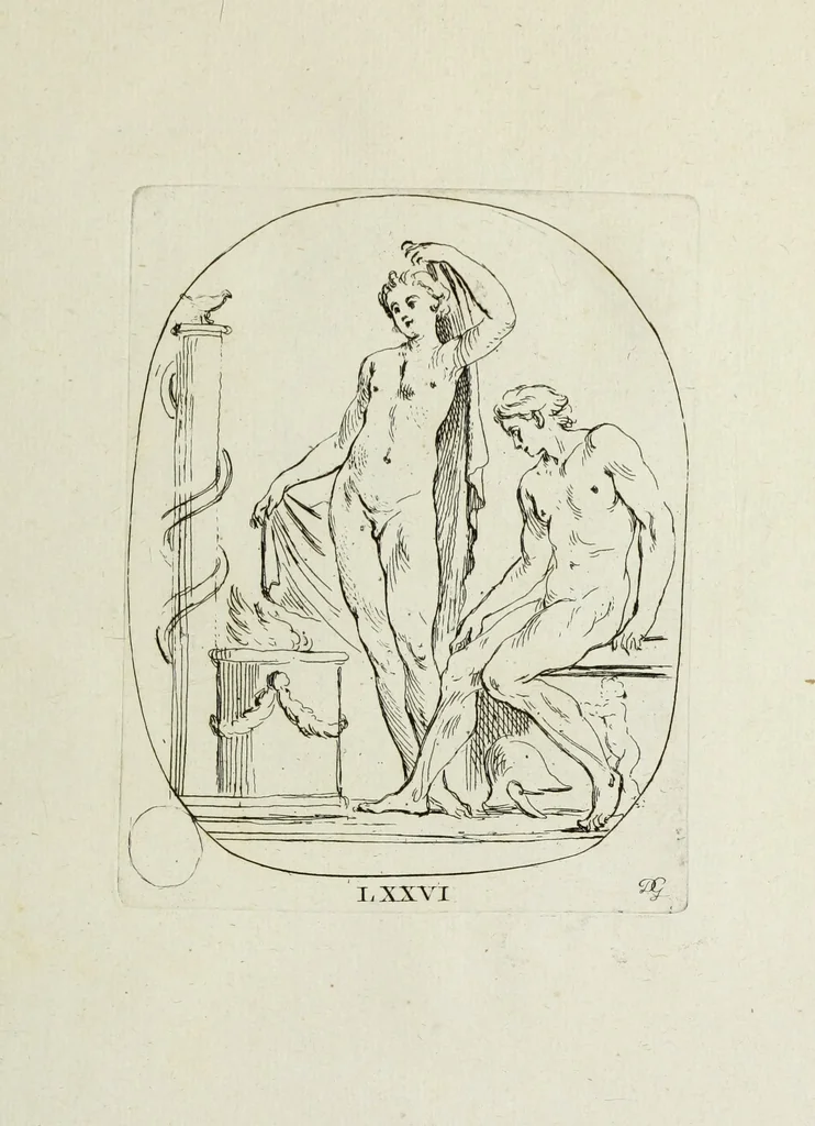 An illustration from Recueil de pierres gravees antiques, 1732, leaf 218