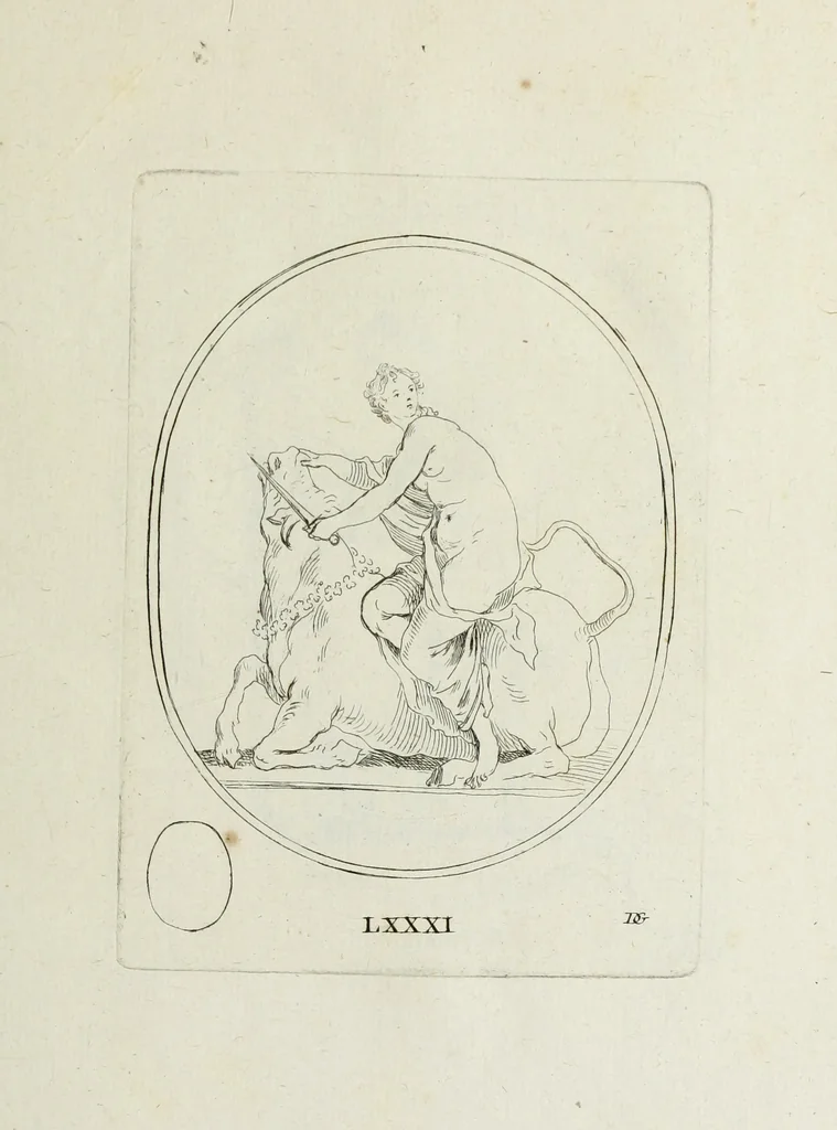 An illustration from Recueil de pierres gravees antiques, 1732, leaf 230