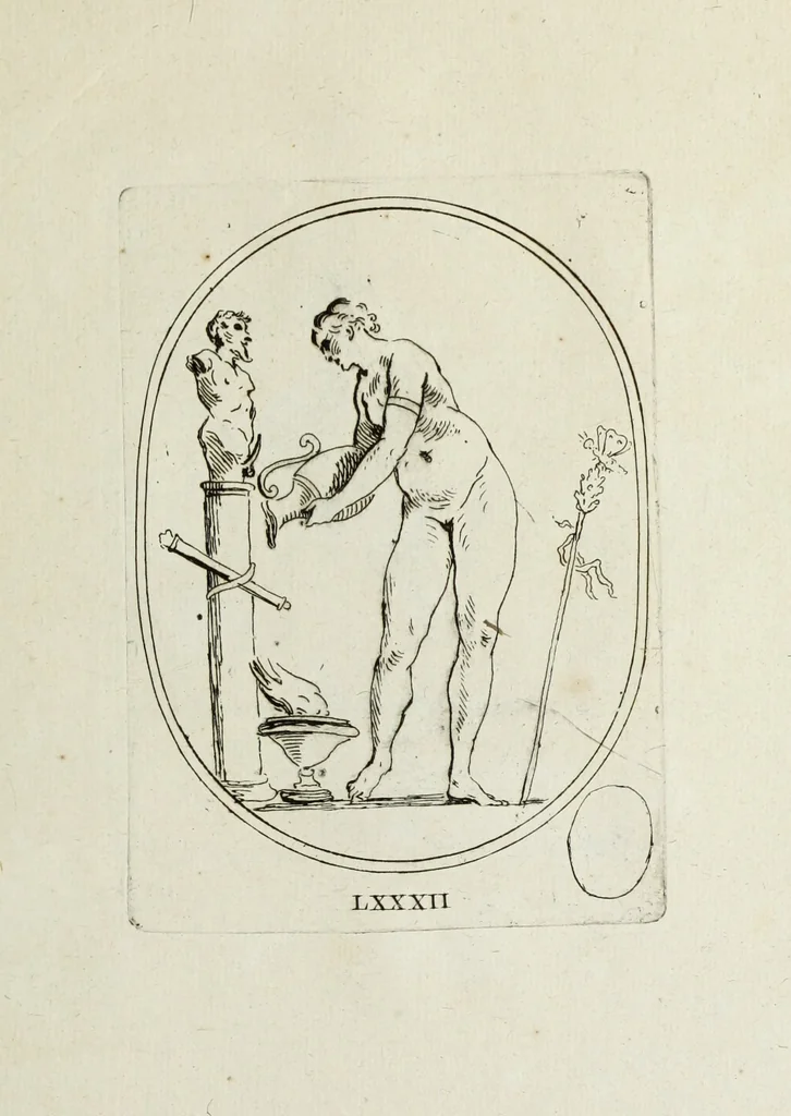 An illustration from Recueil de pierres gravees antiques, 1732, leaf 232