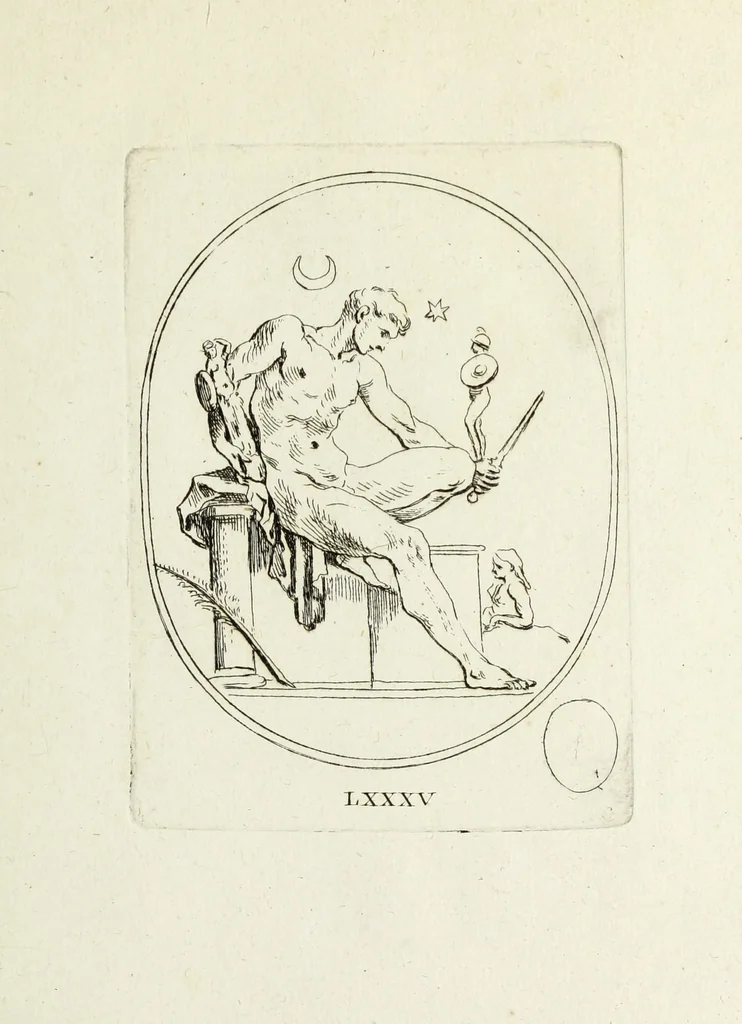 An illustration from Recueil de pierres gravees antiques, 1732, leaf 238
