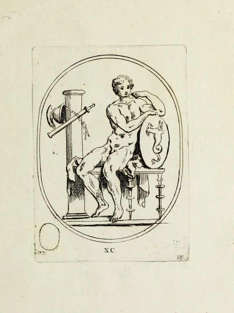 An illustration from Recueil de pierres gravees antiques, 1732, leaf 248