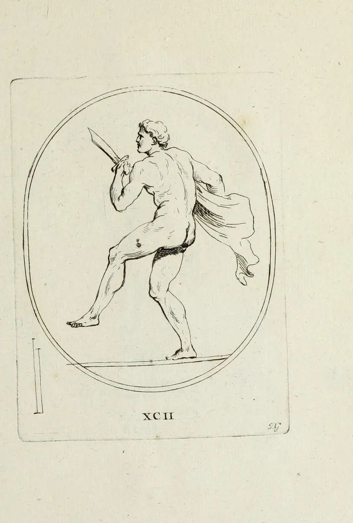 An illustration from Recueil de pierres gravees antiques, 1732, leaf 252