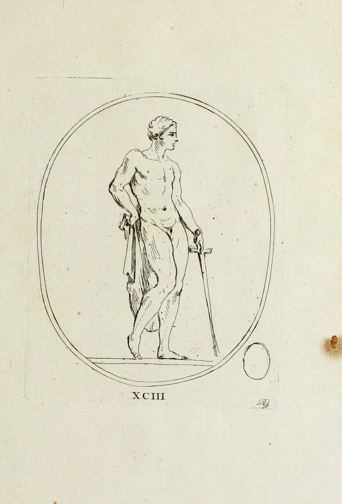 An illustration from Recueil de pierres gravees antiques, 1732, leaf 254