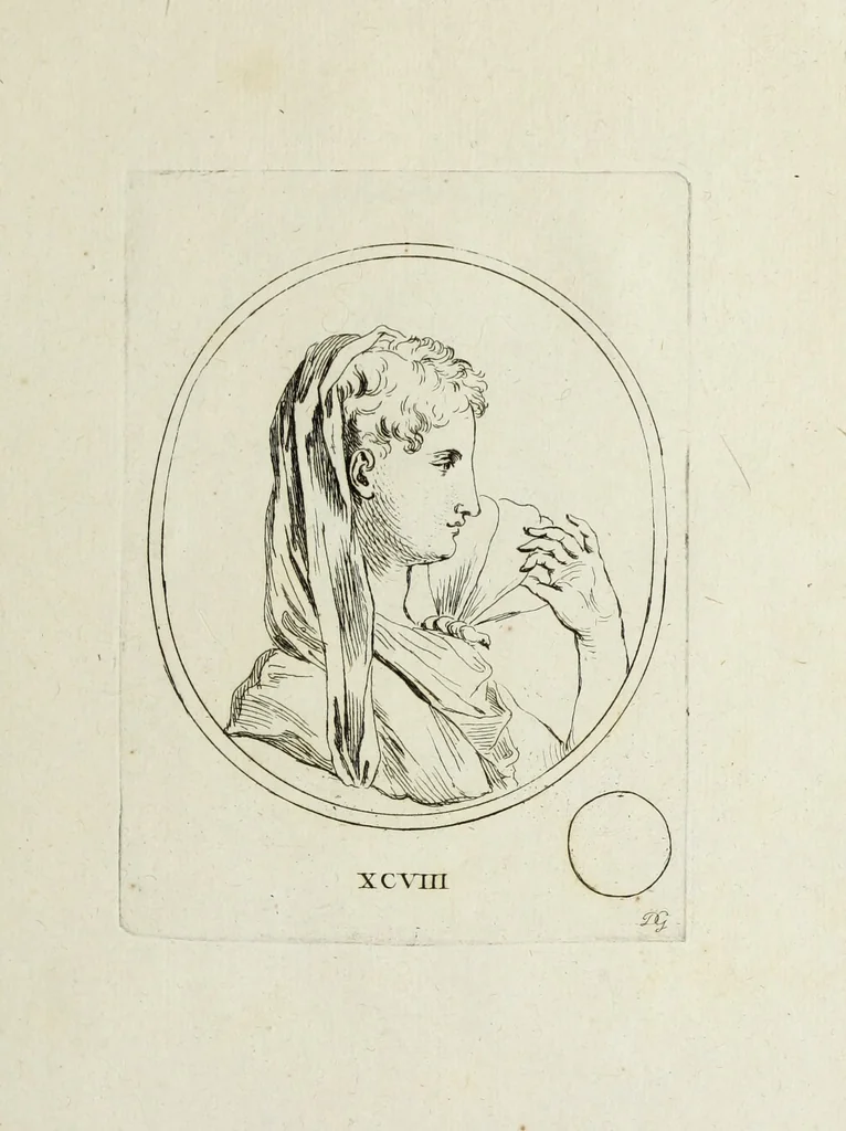 An illustration from Recueil de pierres gravees antiques, 1732, leaf 264