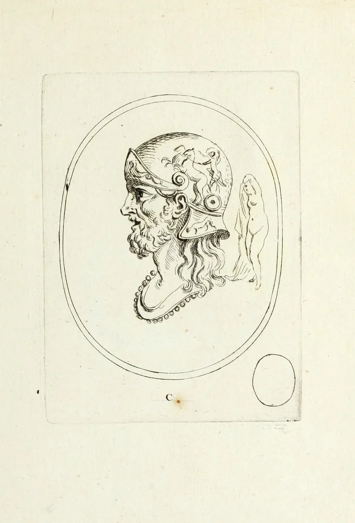 An illustration from Recueil de pierres gravees antiques, 1732, leaf 268