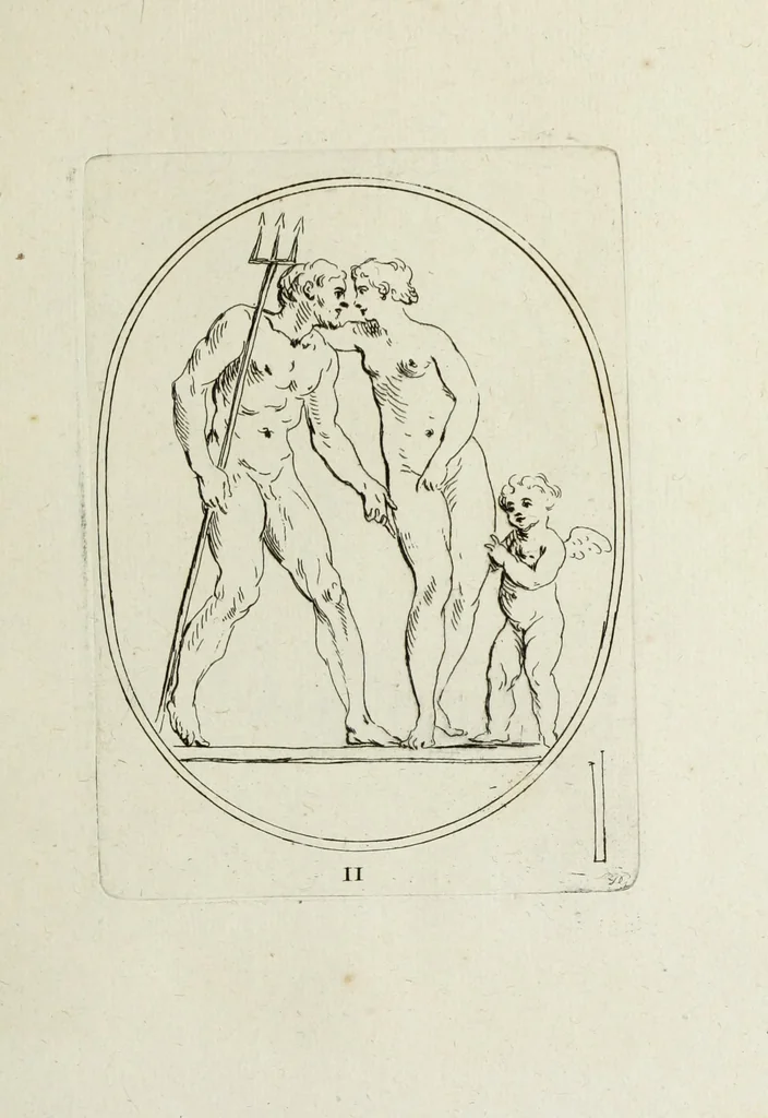 An illustration from Recueil de pierres gravees antiques, 1732, leaf 66