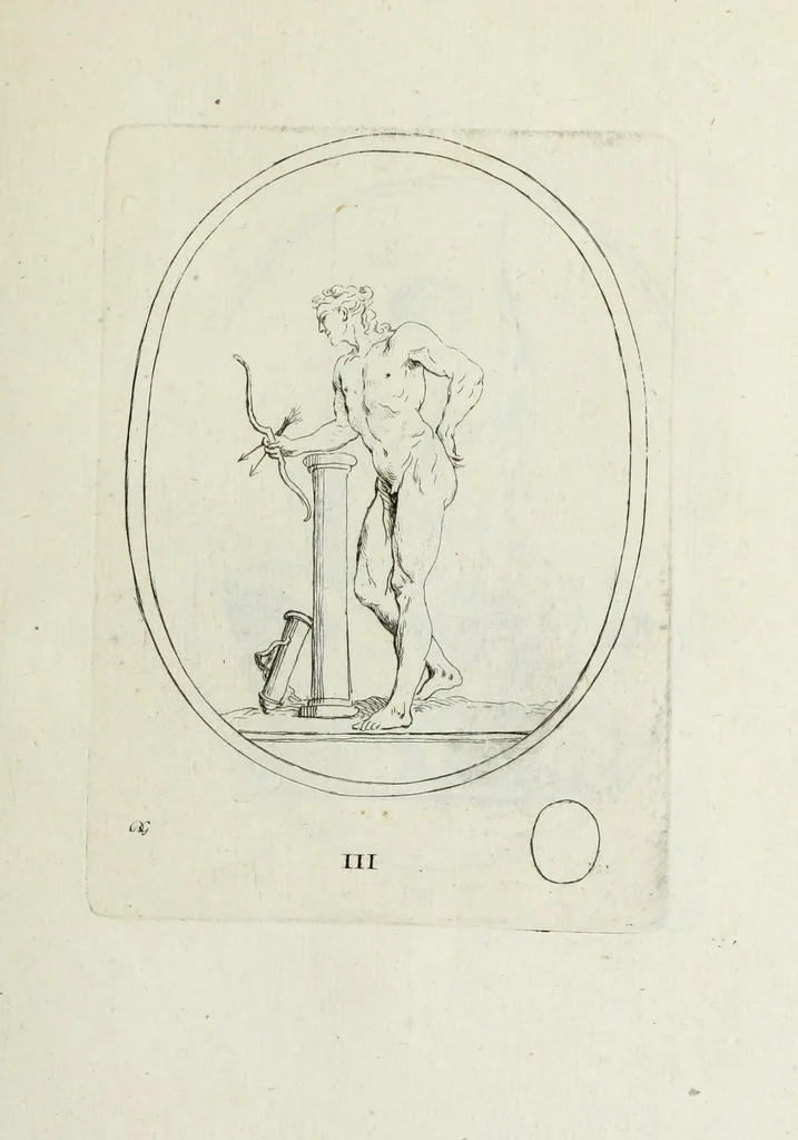 An illustration from Recueil de pierres gravees antiques, 1732, leaf 68