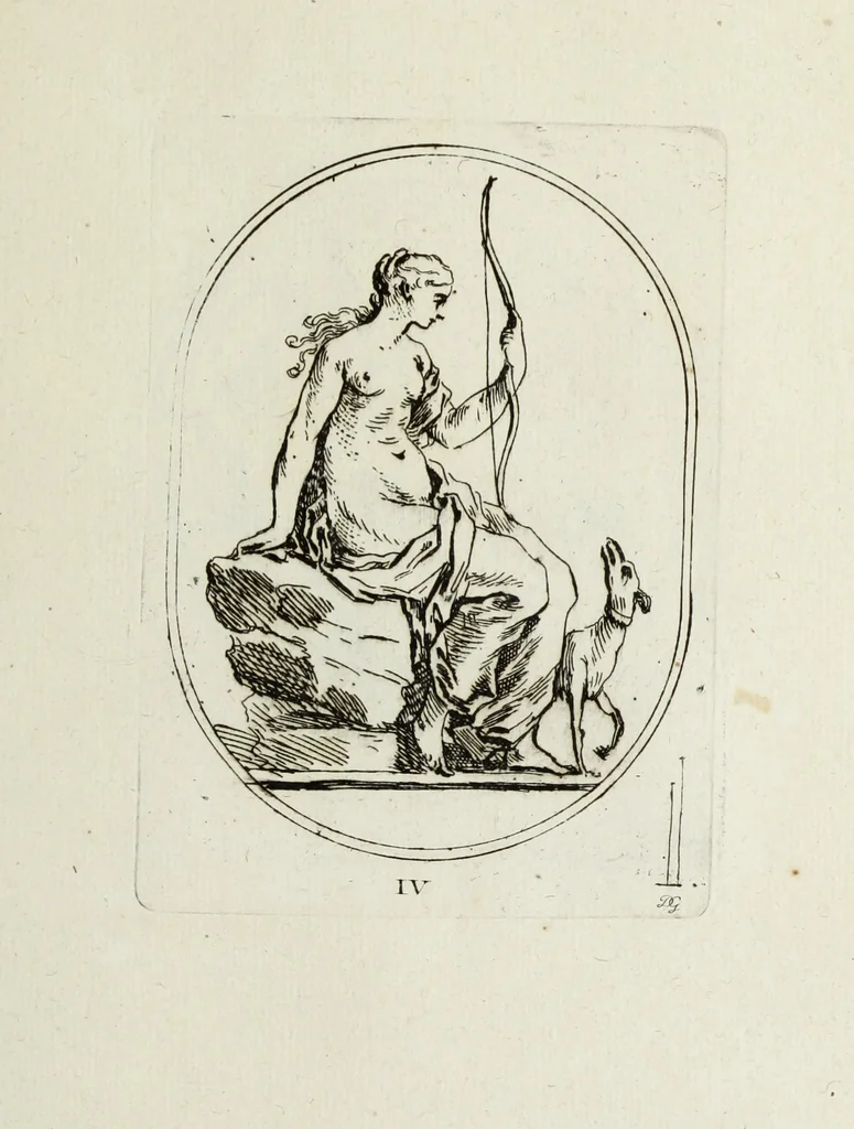 An illustration from Recueil de pierres gravees antiques, 1732, leaf 70