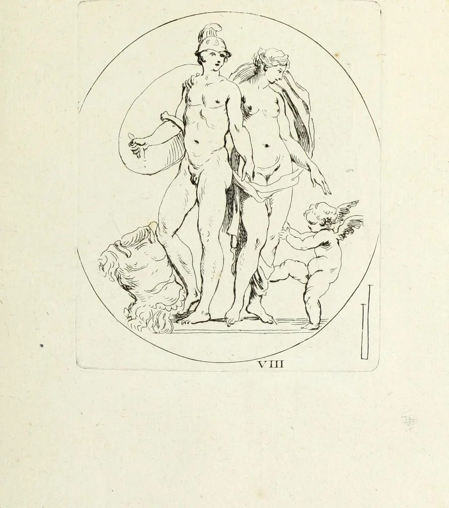 An illustration from Recueil de pierres gravees antiques, 1732, leaf 78