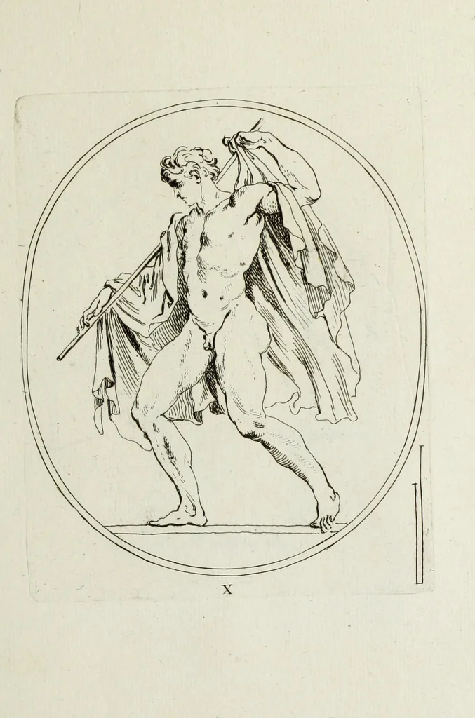 An illustration from Recueil de pierres gravees antiques, 1732, leaf 82
