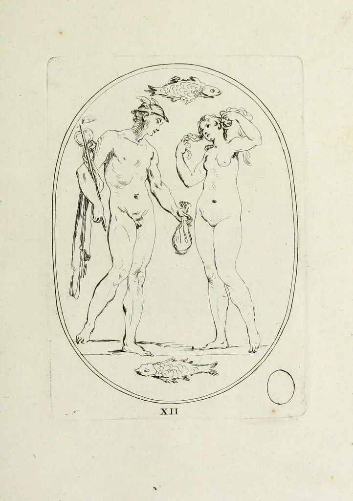 An illustration from Recueil de pierres gravees antiques, 1732, leaf 86