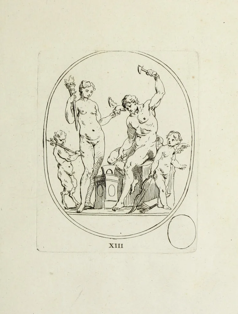 An illustration from Recueil de pierres gravees antiques, 1732, leaf 88