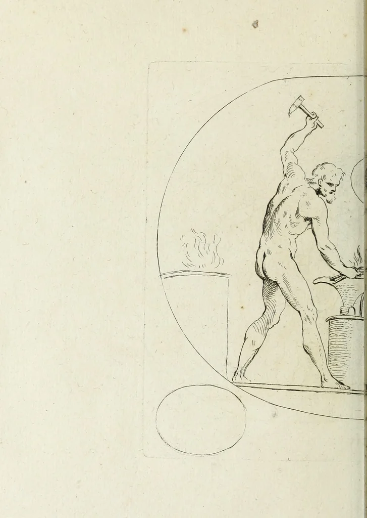 An illustration from Recueil de pierres gravees antiques, 1732, leaf 91