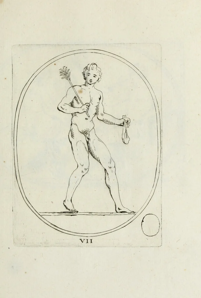 An illustration from Recueil de pierres gravees antiques, 1732, leaf 100