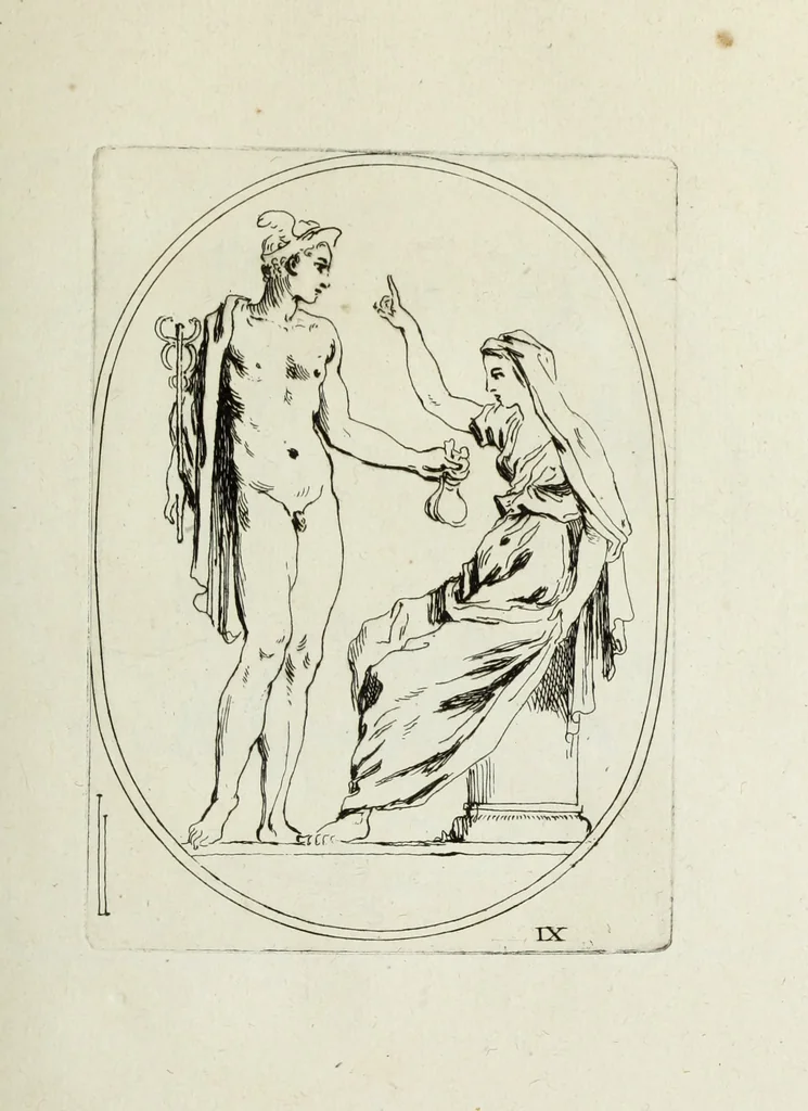 An illustration from Recueil de pierres gravees antiques, 1732, leaf 104