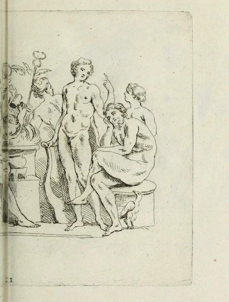 An illustration from Recueil de pierres gravees antiques, 1732, leaf 110