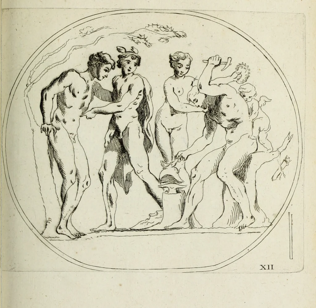 An illustration from Recueil de pierres gravees antiques, 1732, leaf 112