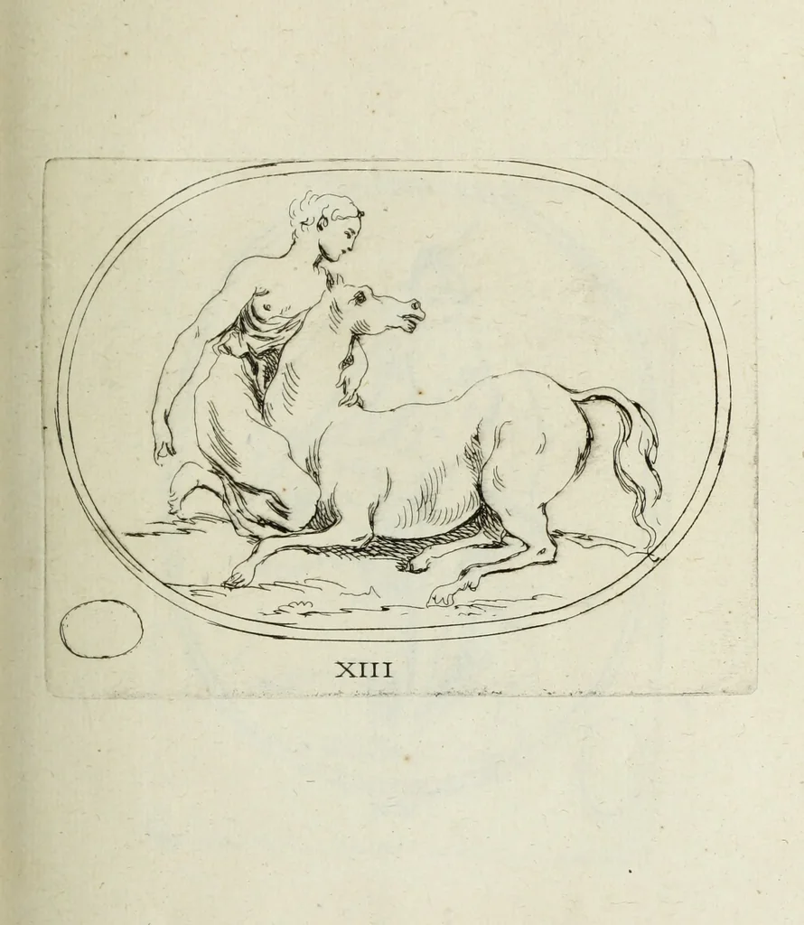An illustration from Recueil de pierres gravees antiques, 1732, leaf 114