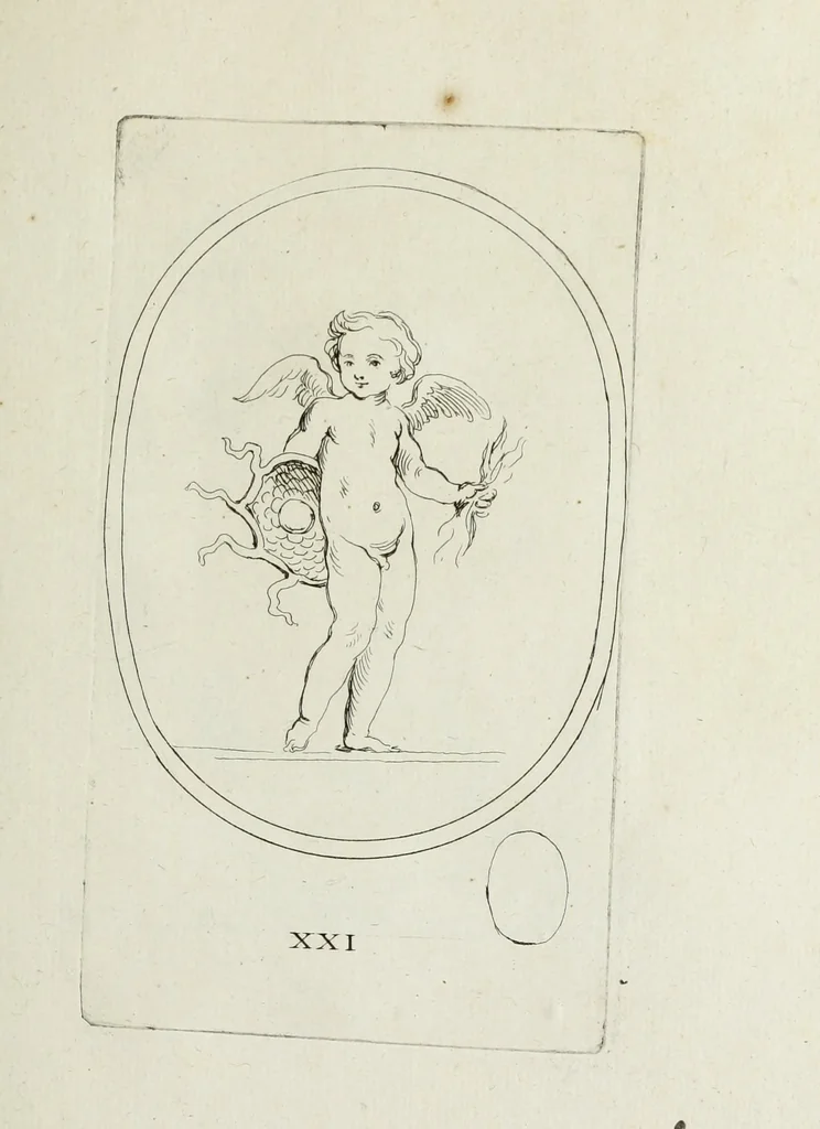 An illustration from Recueil de pierres gravees antiques, 1732, leaf 130