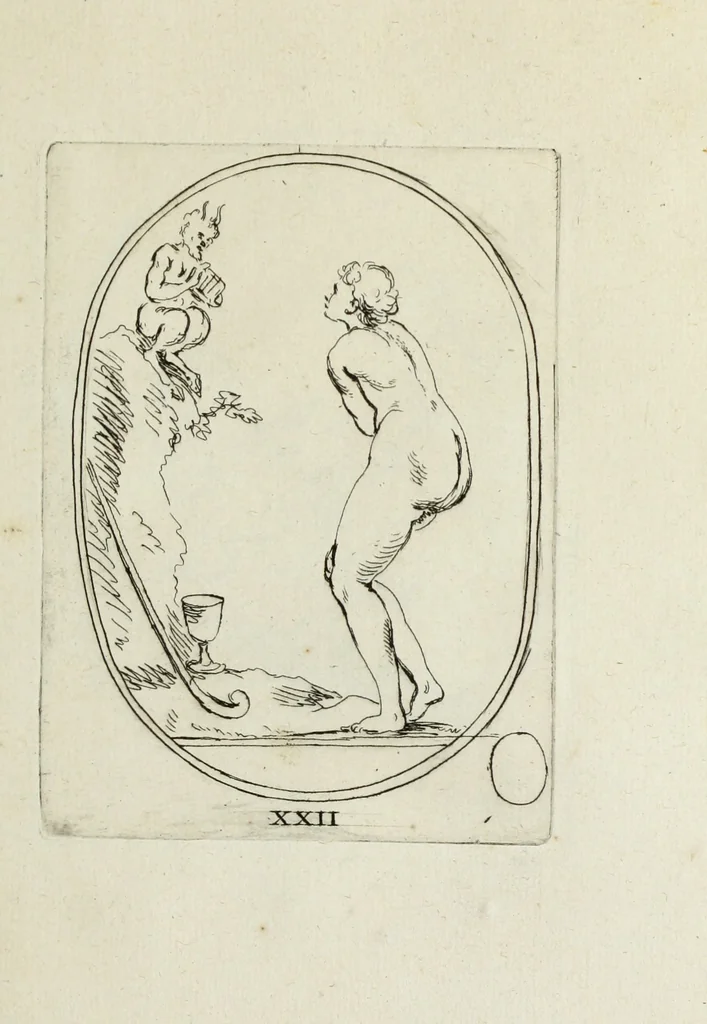 An illustration from Recueil de pierres gravees antiques, 1732, leaf 132