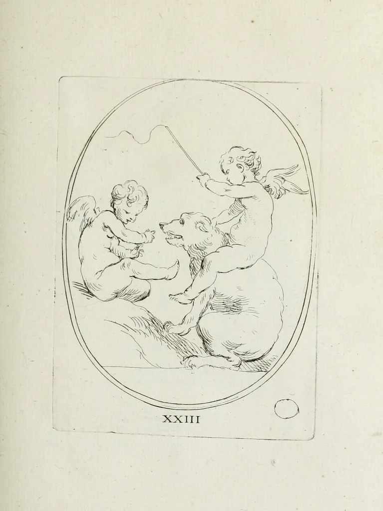 An illustration from Recueil de pierres gravees antiques, 1732, leaf 134