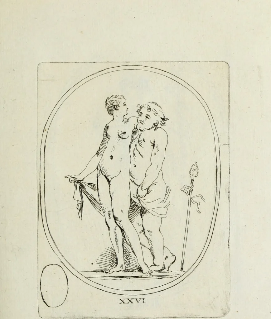 An illustration from Recueil de pierres gravees antiques, 1732, leaf 140