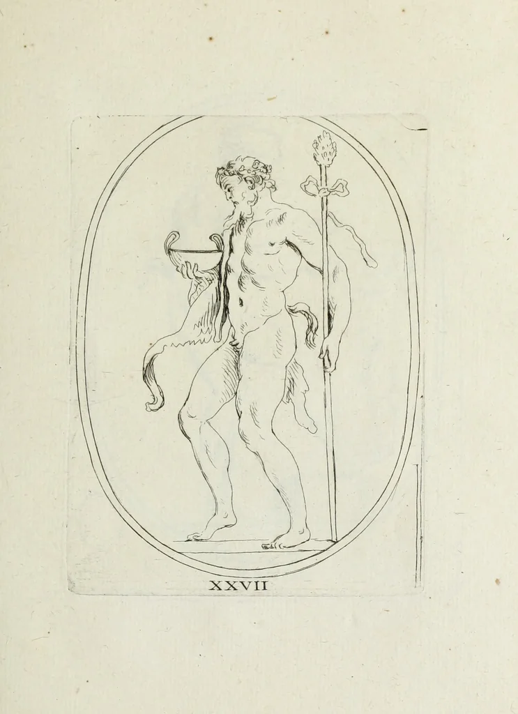An illustration from Recueil de pierres gravees antiques, 1732, leaf 142