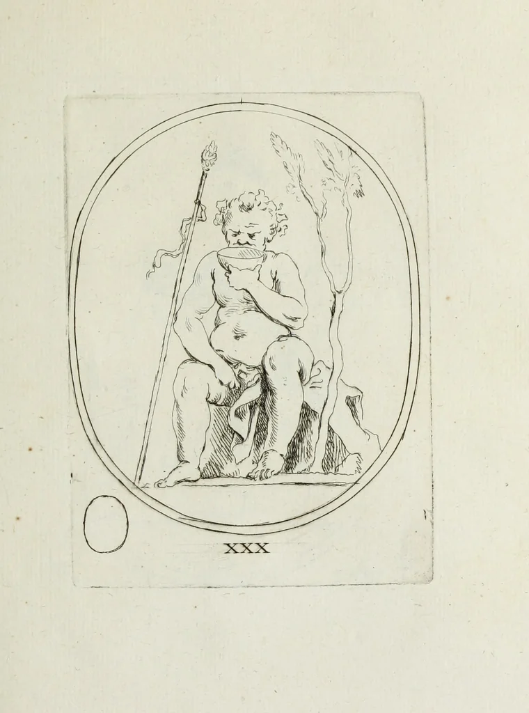 An illustration from Recueil de pierres gravees antiques, 1732, leaf 148