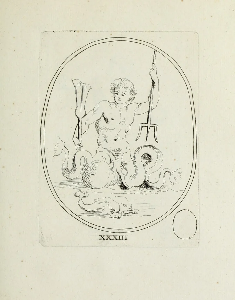 An illustration from Recueil de pierres gravees antiques, 1732, leaf 154